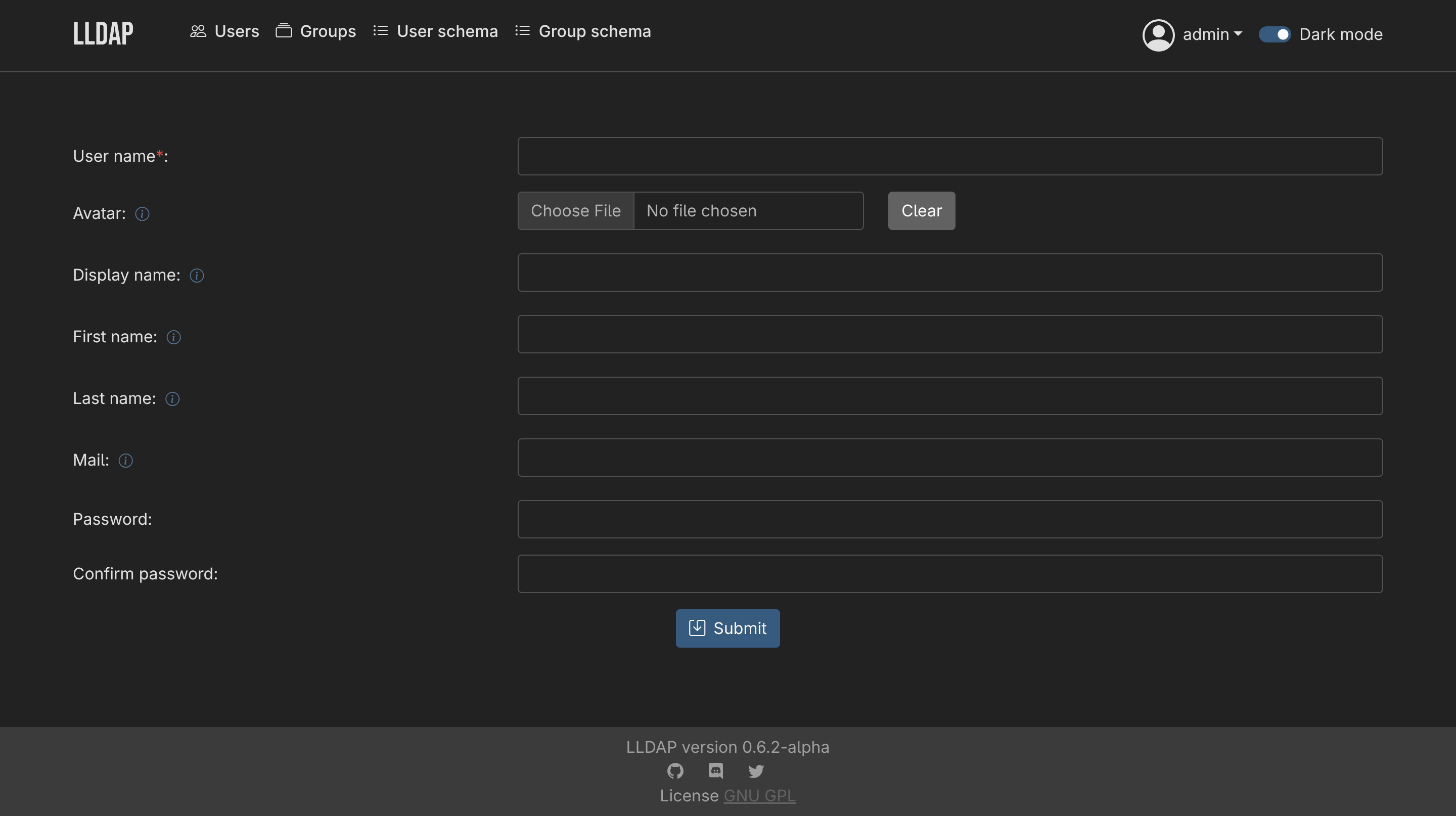LLDAP Create a User